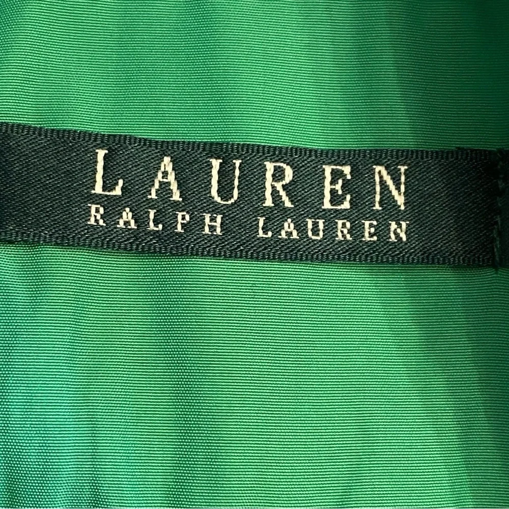 LAUREN Ralph Lauren Lightweight Jacket Buckle Collar Mockneck Size Medium Preppy